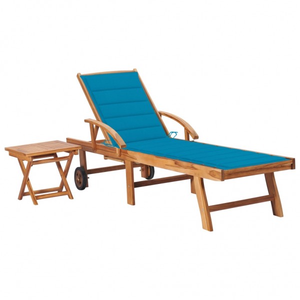 Cama com mesa e almofada madeira maciça de teca D