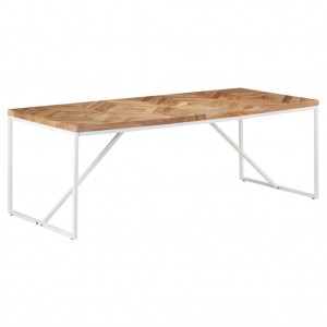 Mesa de jantar de madeira maciça de acacia e mangue 200x90x76 cm D