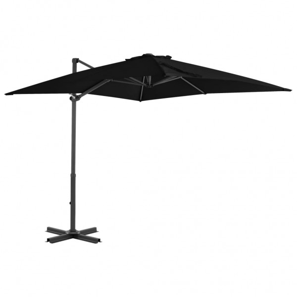 Guarda-chuva com poste de alumínio preto 250x250 cm D