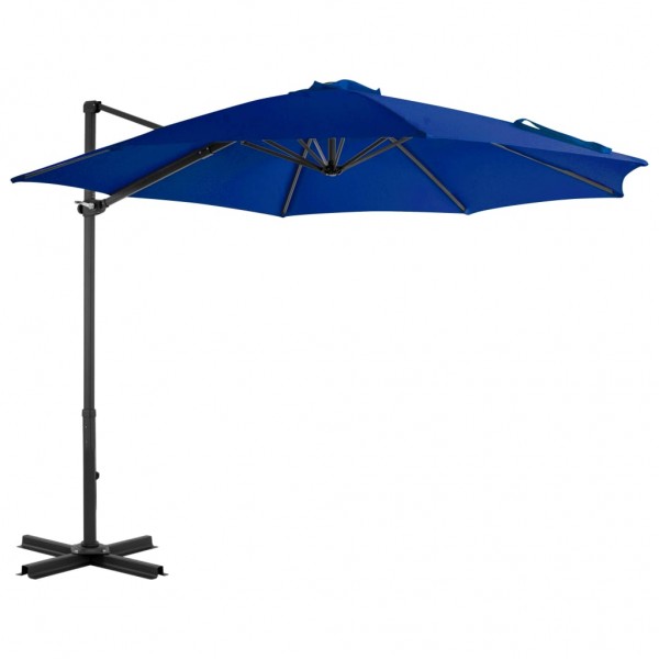 Guarda-chuva com poste de alumínio azul-céu 300 cm D