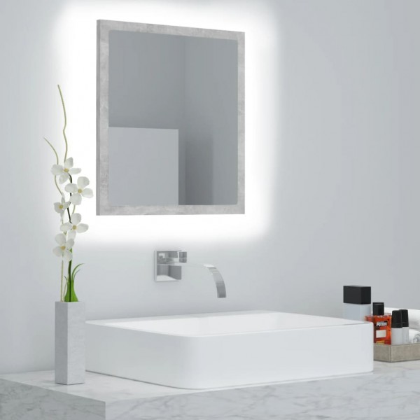 Espejo de baño acrílico gris hormigón 40x8.5x37 cm D