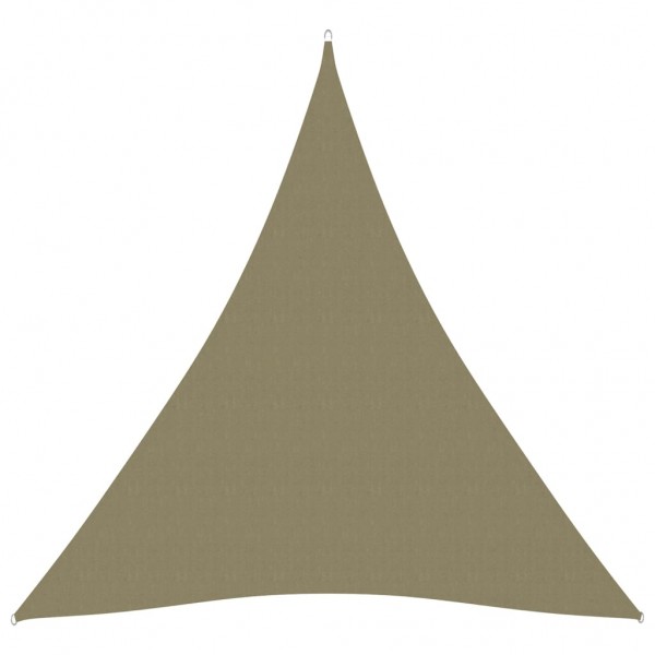 Toldo de vela triangular de tela oxford beige 3x4x4 m D
