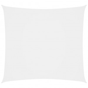 Toldo de vela cuadrado de tela oxford blanco 7x7 m D