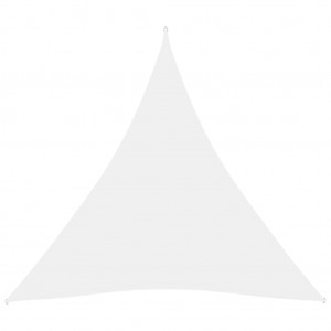 Toldo de vela triangular de tela oxford blanco 3.6x3.6x3.6 m D