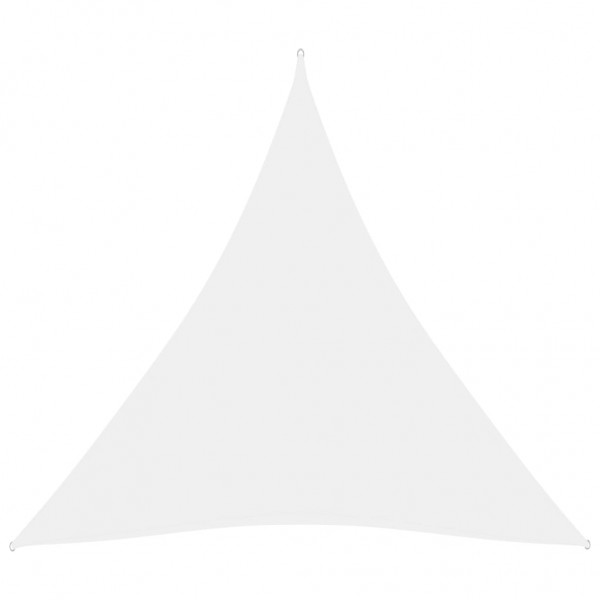 Telhado de vela triangular de tecido branco Oxford 4x4x4 m D