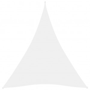 Toldo de vela triangular de tela oxford blanco 5x6x6 m D