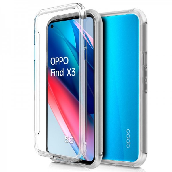 Funda COOL Silicona 3D para Oppo Find X3 Lite (Transparente Frontal + Trasera) D
