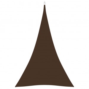 Toldo de vela triangular de tela oxford marrón 3x4x4 m D