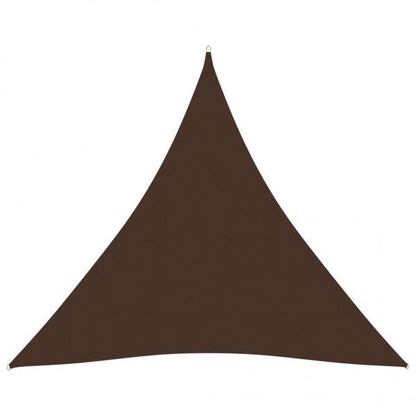 Telhado de vela triangular de tecido Oxford marrom 4x4x4 m D