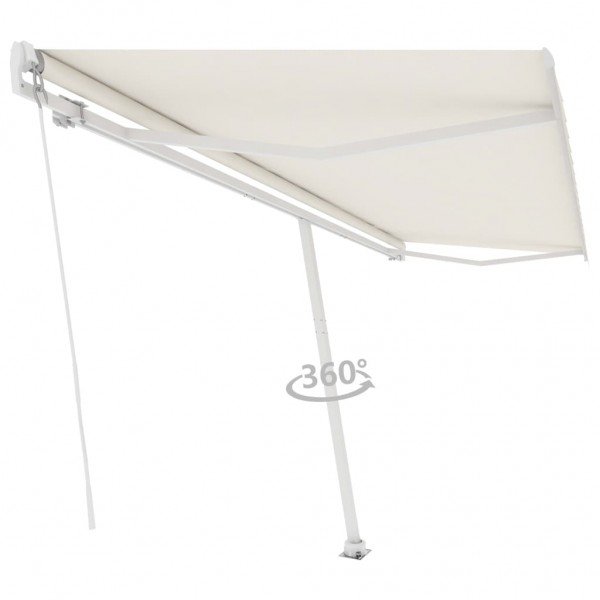 Toldo de pé retrátil manual 500x350 cm D