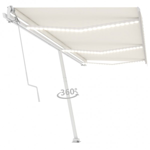 Toldo automático com sensor de vento LED 600x350 cm D