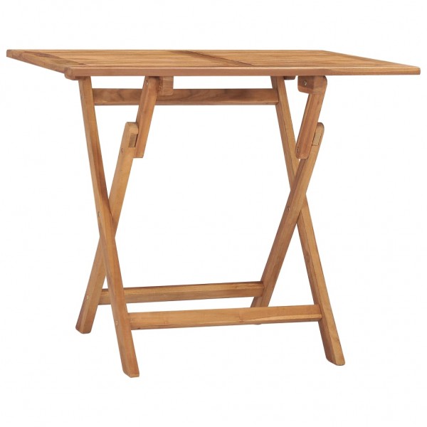 Mesa de comedor plegable para jardín madera de teca 90x60x75 cm D