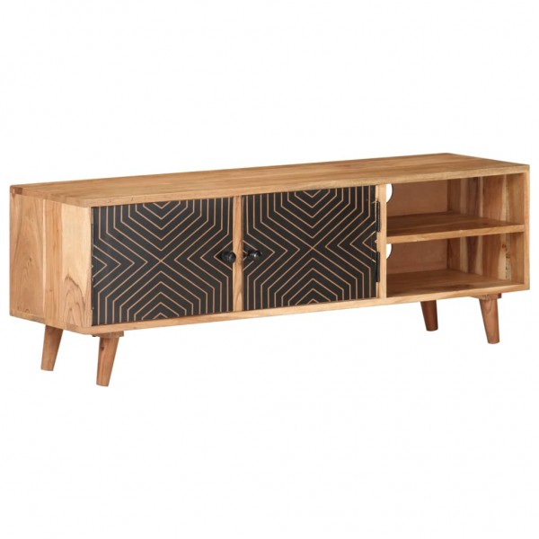 Mobiliário de TV madeira maciça de acacia 115x30x39 cm D