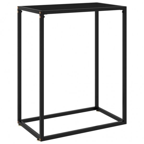 Mesa consola vidrio templado negro 60x35x75 cm D