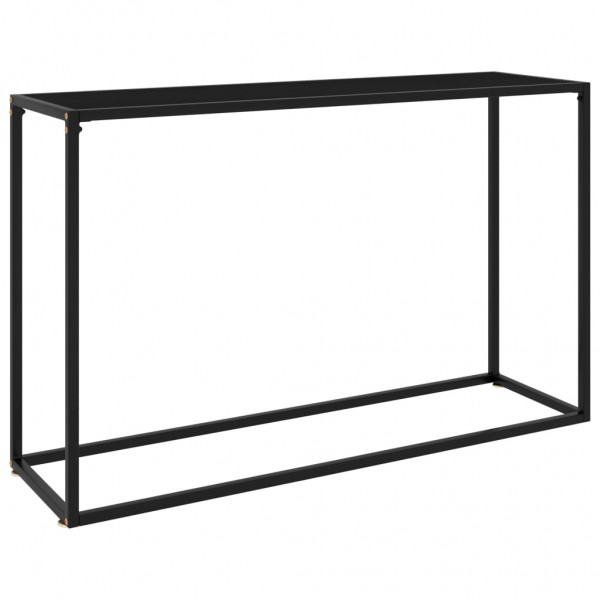 Mesa consola vidrio templado negro 120x35x75 cm D