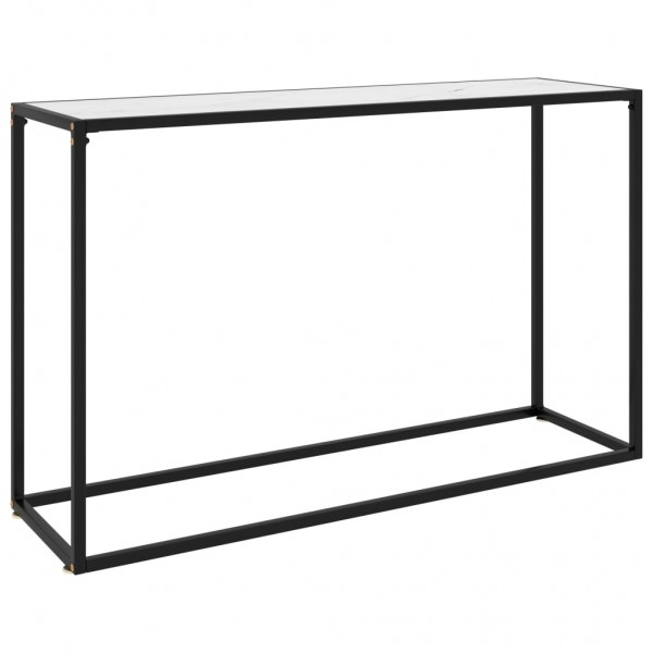 Mesa consola vidrio templado blanco 120x35x75 cm D