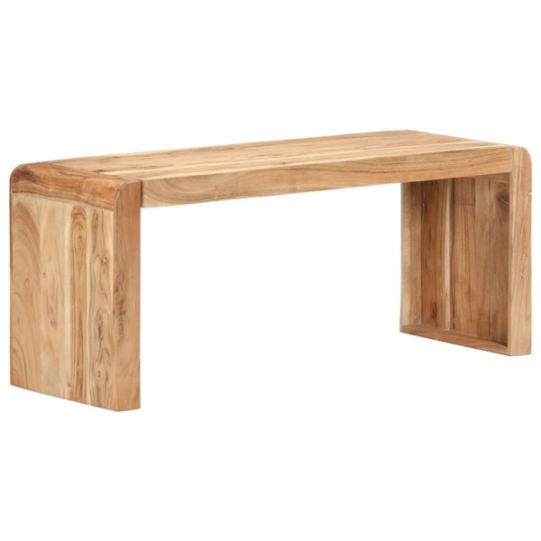 Banco de madera de acacia maciza 110x38x46 cm D