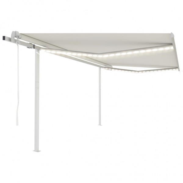 Toldo automático com LED sensor de vento creme 4.5x3 m D