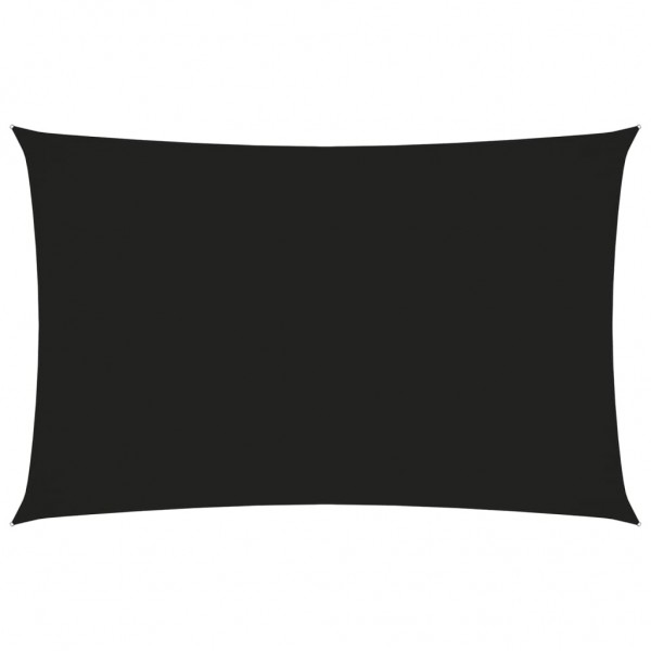 Telhado de vela rectangular de tecido preto oxford 2x5 m D