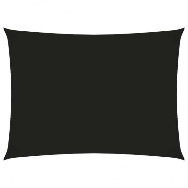 Toldo de vela rectangular tela oxford negro 3.5x5 m D