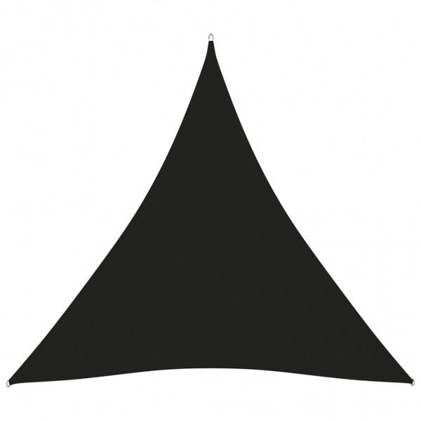Toldo de vela triangular de tela oxford negro 3.6x3.6x3.6 m D
