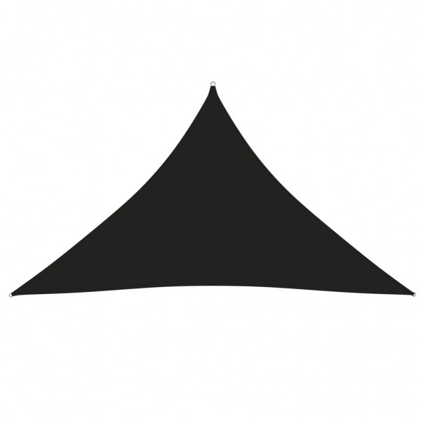 Toldo de vela triangular de tela oxford negro 5x5x6 m D
