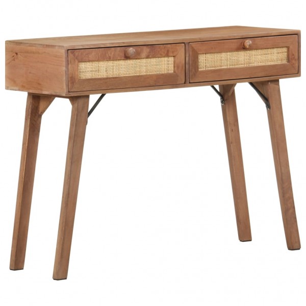 Mesa consola de madeira maciça de mangue 100x35x76 cm D