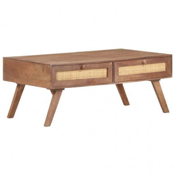 Mesa de centro de madera maciza de mango 100x60x40 cm D