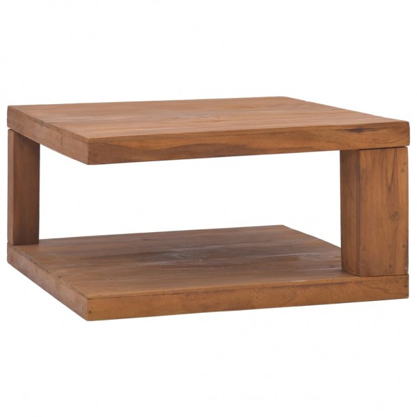Mesa de centro madera maciza de teca 65x65x33 cm D