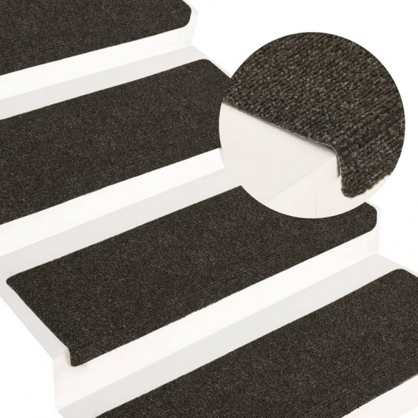 Almofada de escada 15 uits tecido pontilhado cinza 65x21x4 cm D