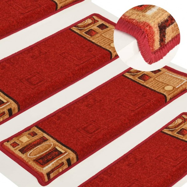 Almofada auto-adhesiva para escada vermelha 15 x 21 x 4 cm D