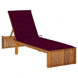 Cama com almofada madeira maciça de acacia D