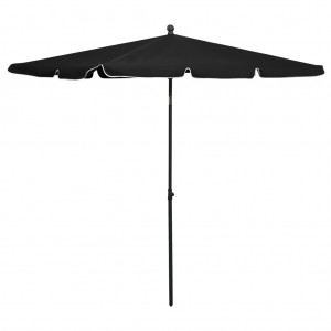 Sombrinha de jardim com pau preto 210x140 cm D