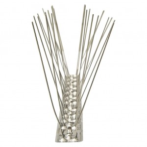 Conjunto 20 picos pássaros e pombos 4 filas 10m aço inoxidável H