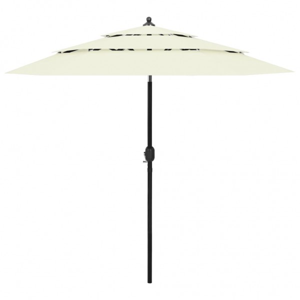 Um guarda-chuva de 3 níveis com poste de alumínio de 2,5 m D