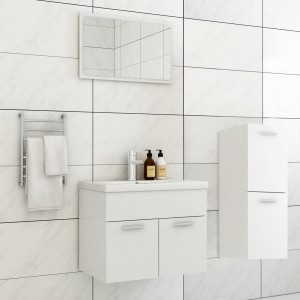 Conjunto de muebles de baño aglomerado blanco D