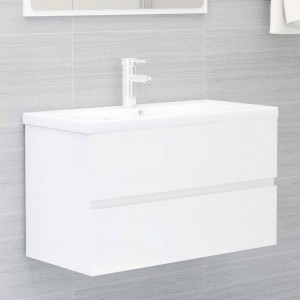 Mobiliário com lavatório aglomerado branco brilhante D