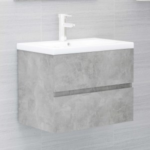 Móveis com lavabo aglomerado cinza concreto D