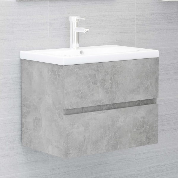 Mueble con lavabo aglomerado gris hormigón D