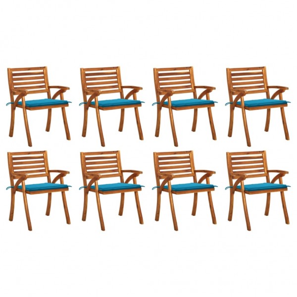 Cadeiras de jardim de madeira maciça de teca D