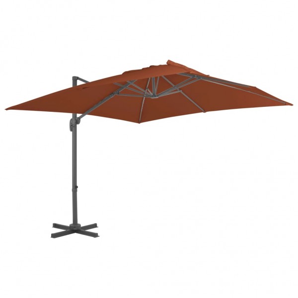 Um guarda-chuva volátil com pau de alumínio terracota 400x300 cm D