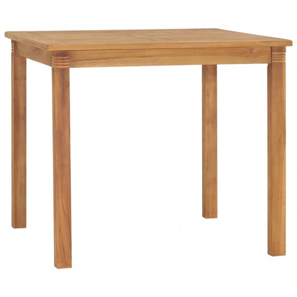 Mesa de jardín de madera maciza de teca 85x85x75 cm D