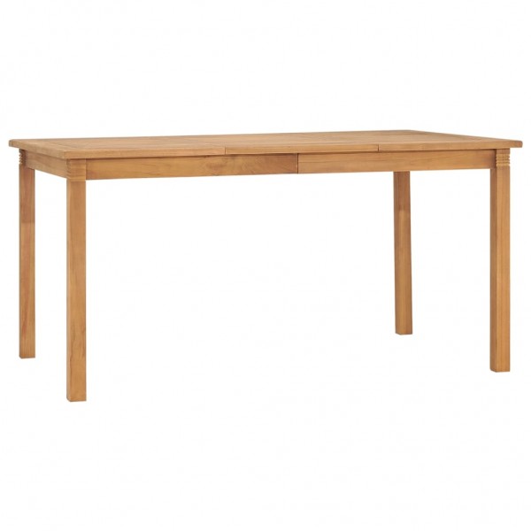 Mesa de jantar de jardim madeira maciça de teca 150x90x75 cm D