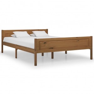 Estrutura da cama madeira maciça pinho marrom mel 120x200 cm D