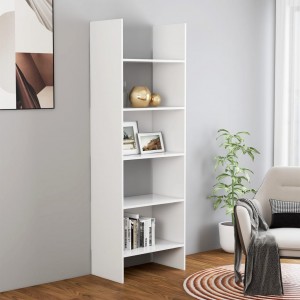 Estantería librería madera contrachapada blanco 60x35x180 cm D