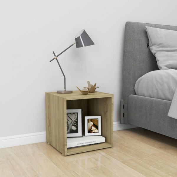 Mueble para TV madera contrachapada roble Sonoma 37x35x37 cm D