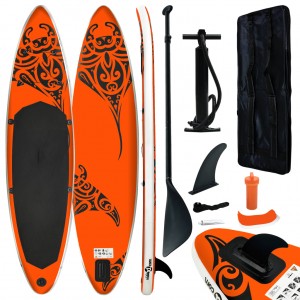 Paddle surf inflável laranja 366x76x15 cm D