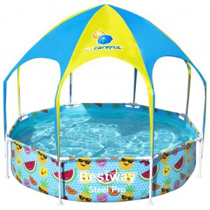 Bestway Piscina elevada para niños Steel Pro UV Careful 244x51 cm D