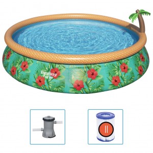 Bestway Conjunto piscina insuflável Fast Set Paradise Palms 457x84 cm H
