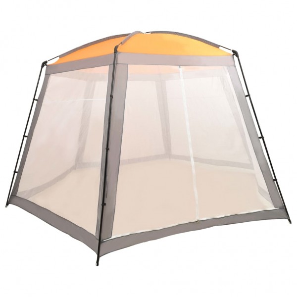 Tenda para piscina de tecido cinza 500x433x250 cm D